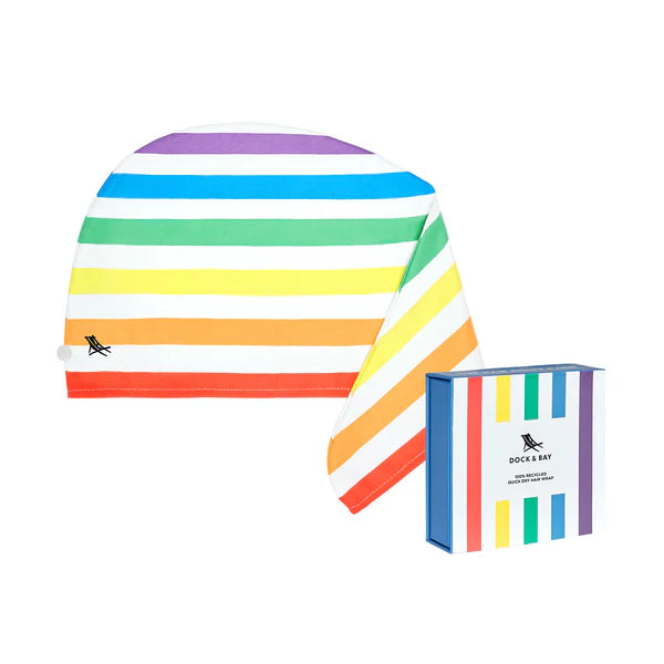 Dock & Bay Hair Towel Plain Stripe