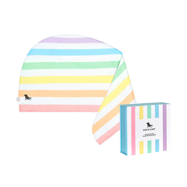 Dock & Bay Hair Towel Plain Stripe