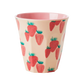 Strawberry Print  Melamine Cup