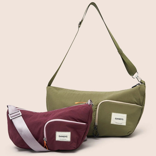 Gandys Ecuador XL Recycled Nylon Lightweight Sling Bag in Khaki