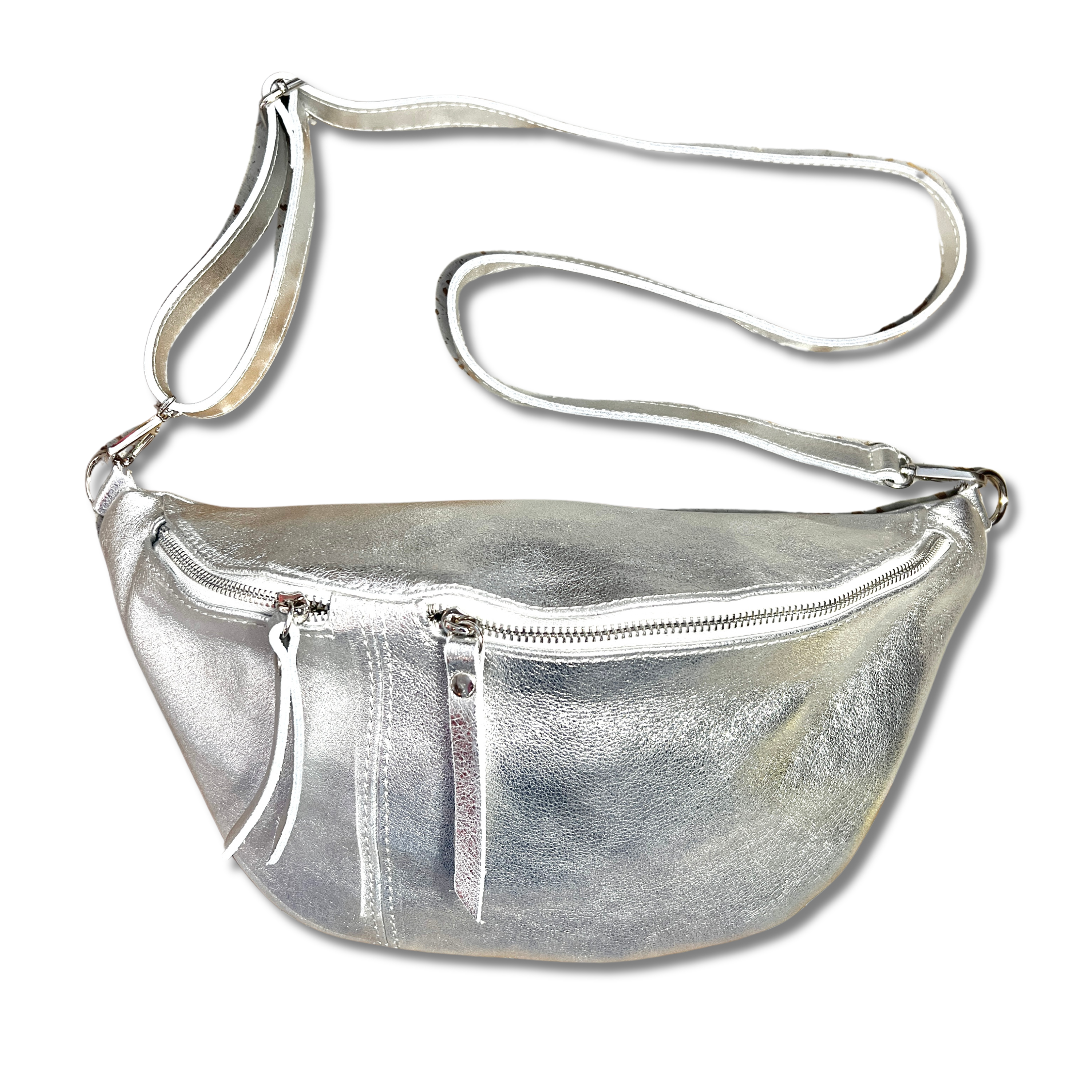 Silver bumbag outlet