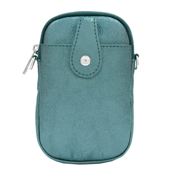 Metallic Brights Leather Phone Bag