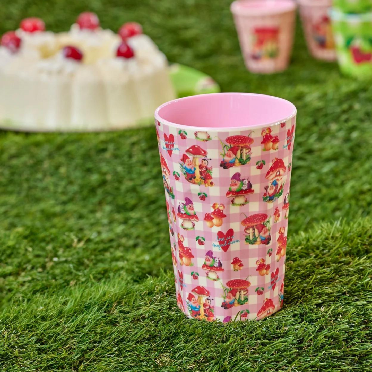 Tall Melamine Cup- Garden Gnome