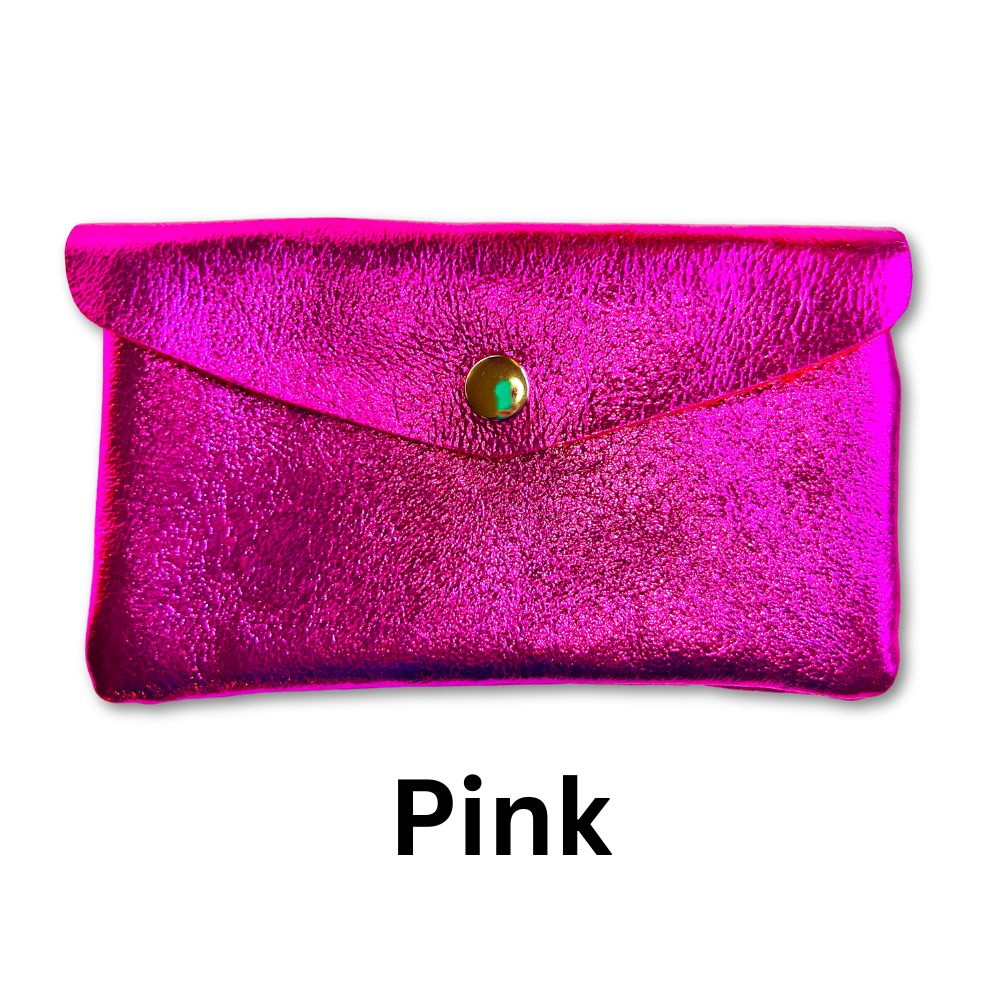 Pink metallic purse hotsell