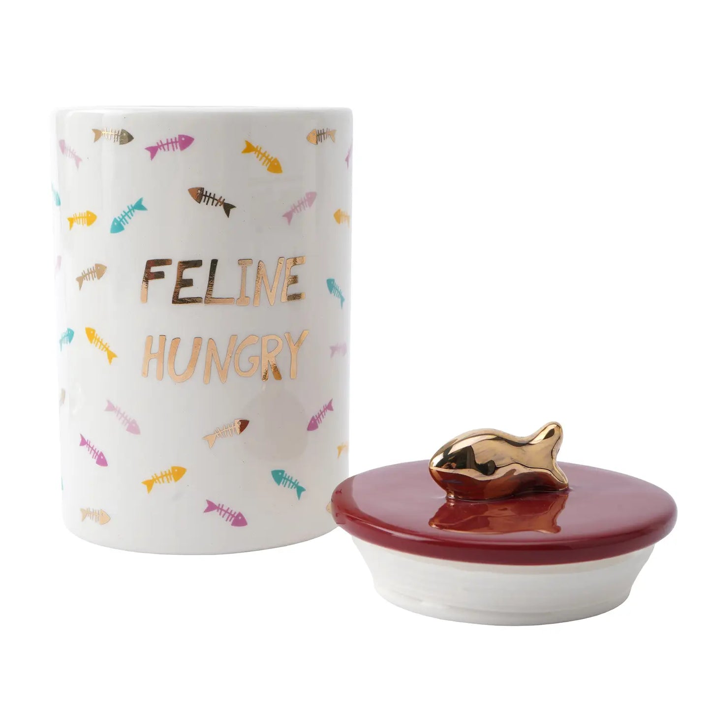 Cool Cat 'feline Hungry' Ceramic Treat Jar