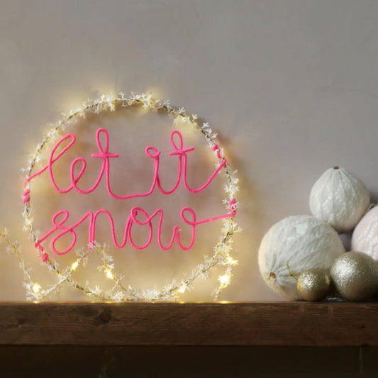 Let It Snow - Fairy Light Wreath