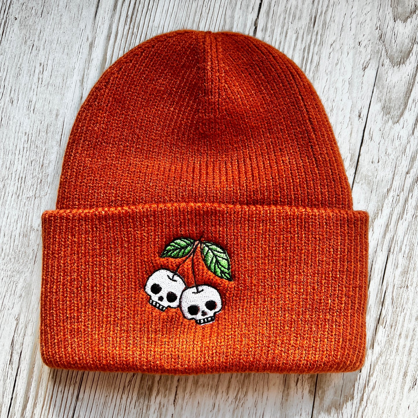 Cherry Skull Beanie Hat