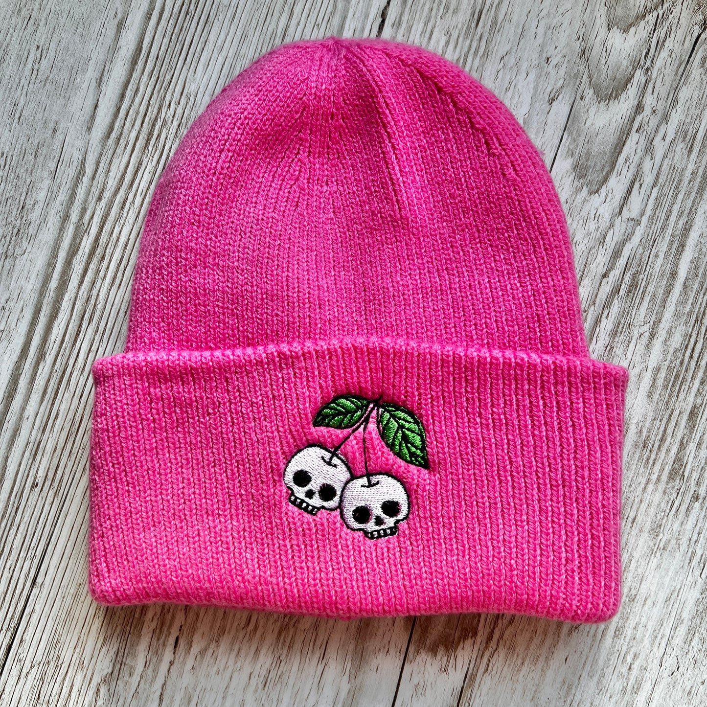 Cherry Skull Beanie Hat