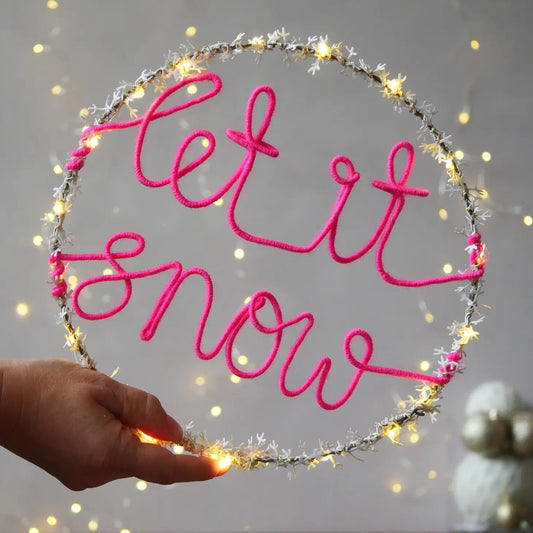 Let It Snow - Fairy Light Wreath