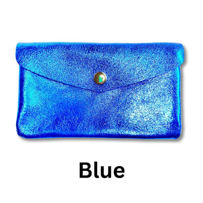 Large Metallic Leather Purse