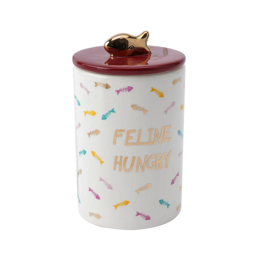 Cool Cat 'feline Hungry' Ceramic Treat Jar