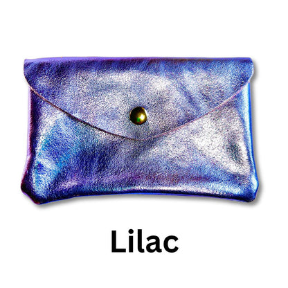 Large Metallic Leather Purse