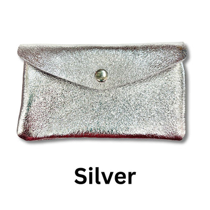 Large Metallic Leather Purse