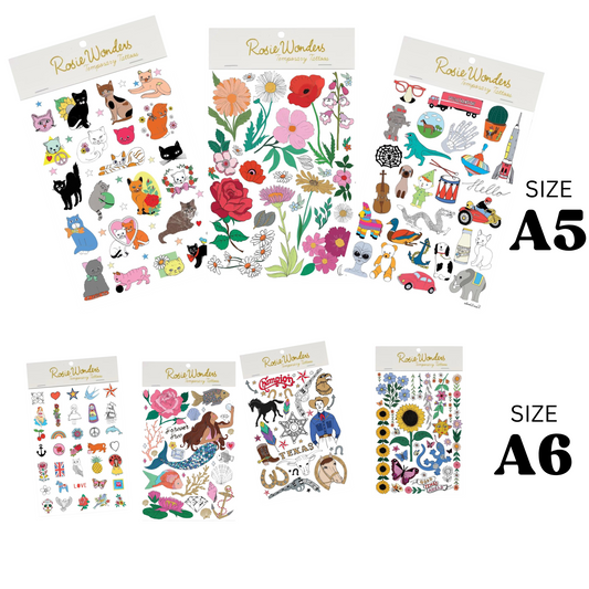 A5 FLOWERS TEMPORARY TATTOOS