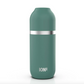A matte sage green insulated bottle with a silver metallic band around the middle and the white ION8 logo near the bottom, set against a plain white background.