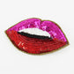 Beaded Lips Brooch