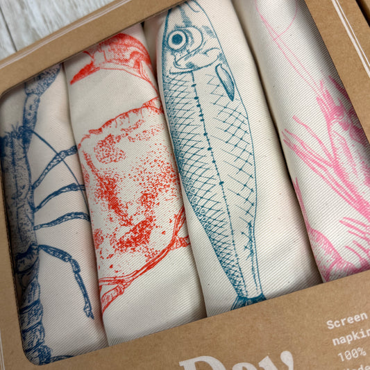 Seafood Napkins x4