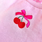 Embroidered Cherry Bow Sweatshirt