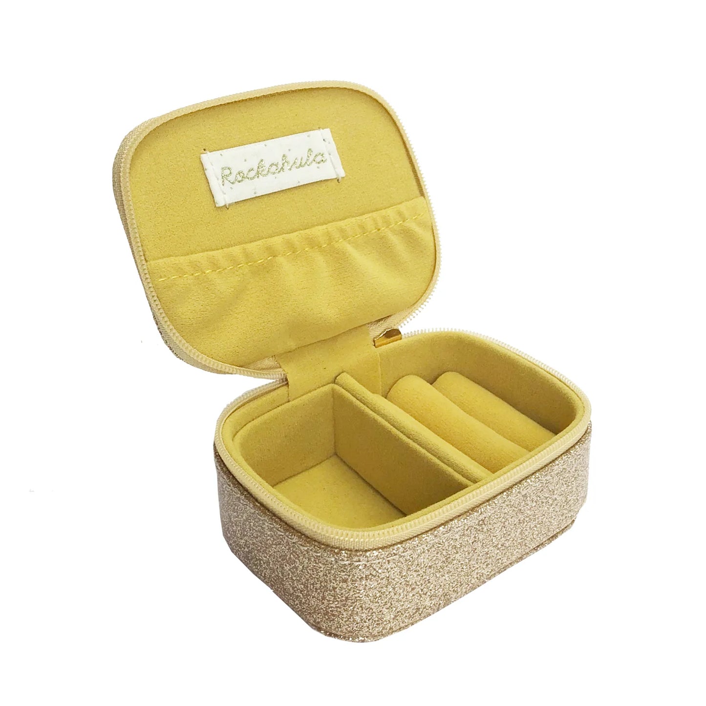 Mini Gold Glitter Jewellery Box