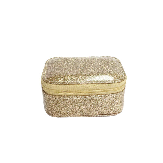 Mini Gold Glitter Jewellery Box