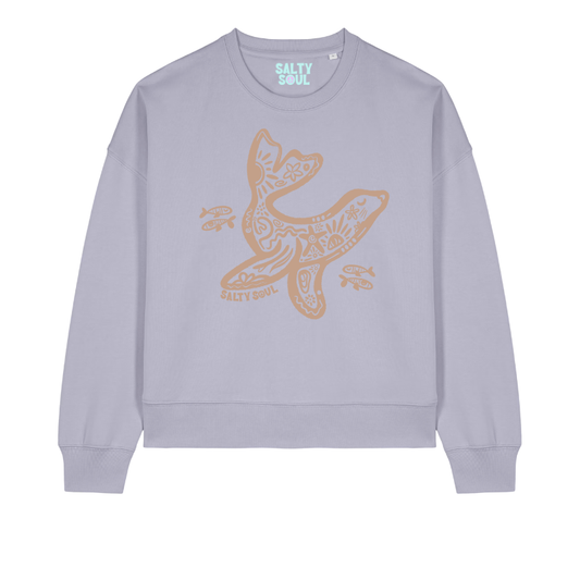 Lilac seal womens sweatshirt