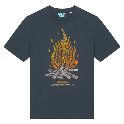 Adults Norfolk towns Campfire tshirt