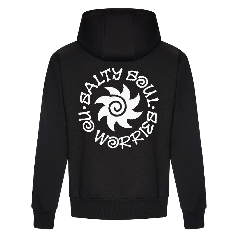 Organic Salty Soul No Worries kids Hoodie Black