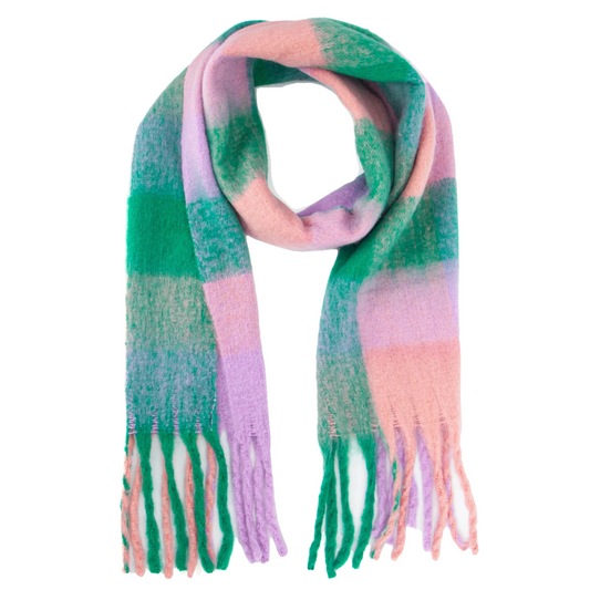 Pink & Green Blanket Scarf