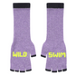 Wild Swim Fingerless Gloves in Parma Violet & Neon Yellow