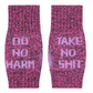 Do No Harm Take No Shit Wrist Warmers in Anemone