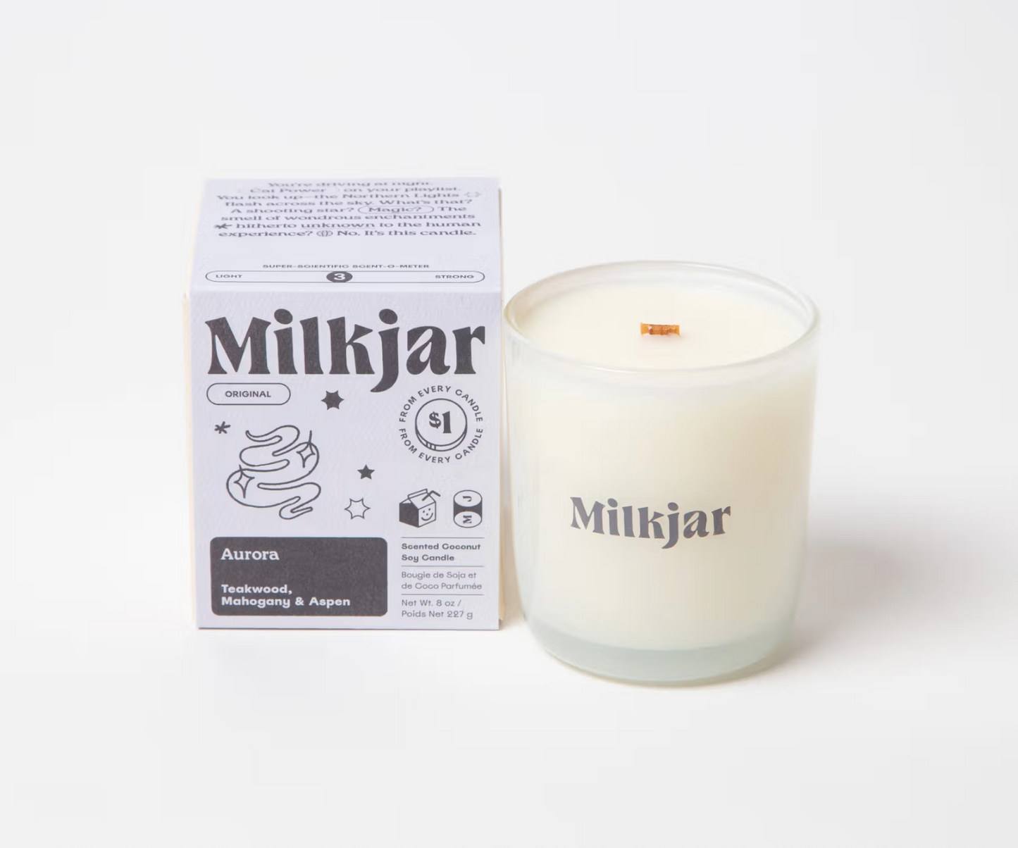 Milk jar candle