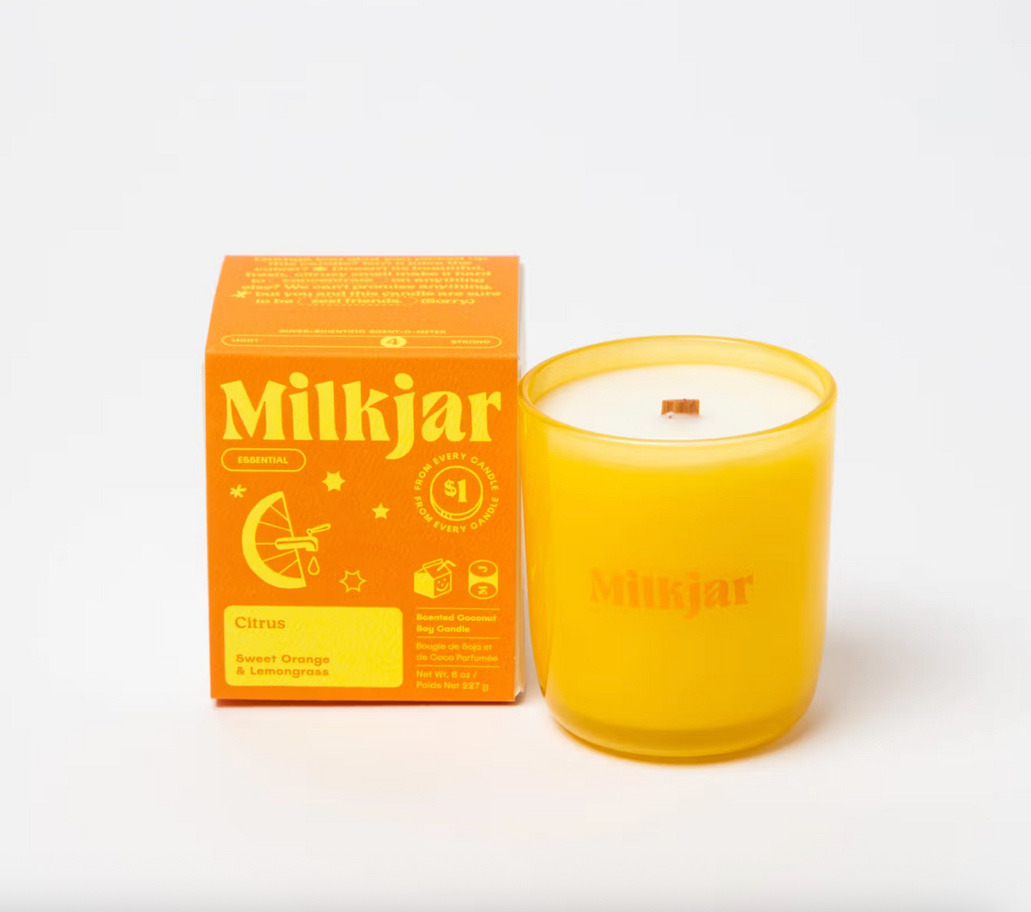 Milk jar candle