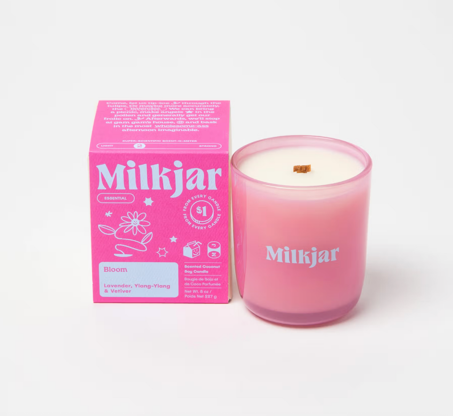 Milk jar candle