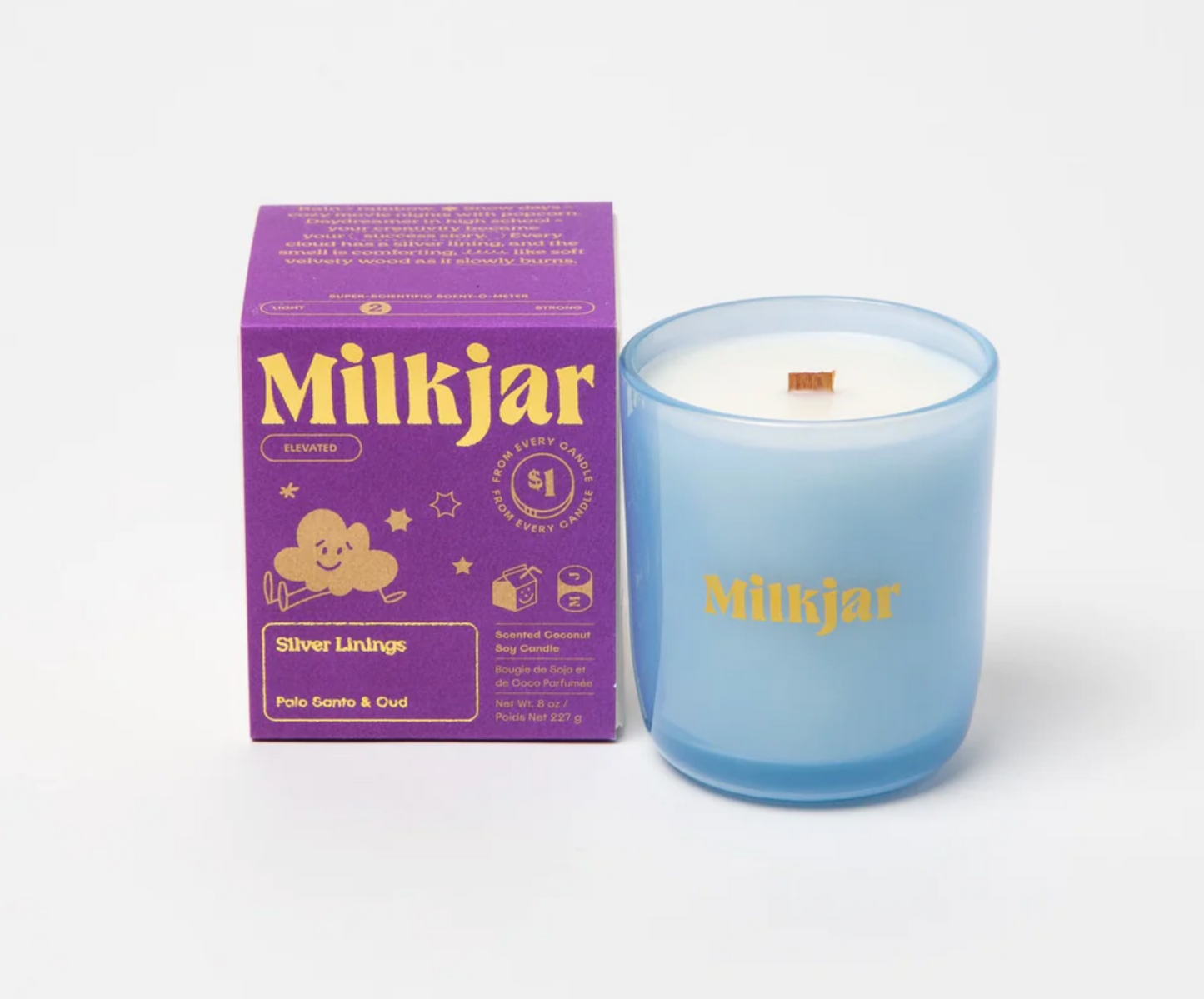 Milk jar candle