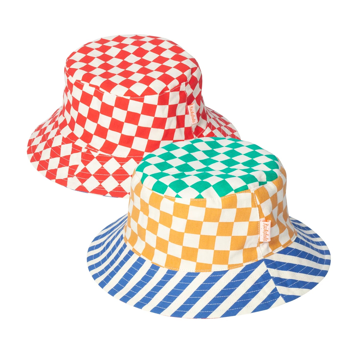 Retro Racing Check Reversible Bucket Hat