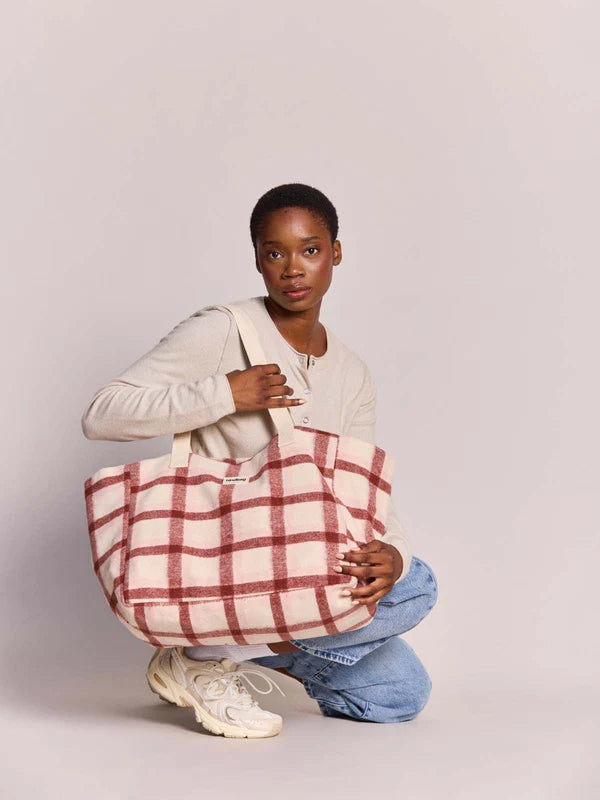 Hindbag Claude tartan tote bag
