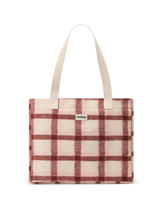 Hindbag Claude tartan tote bag