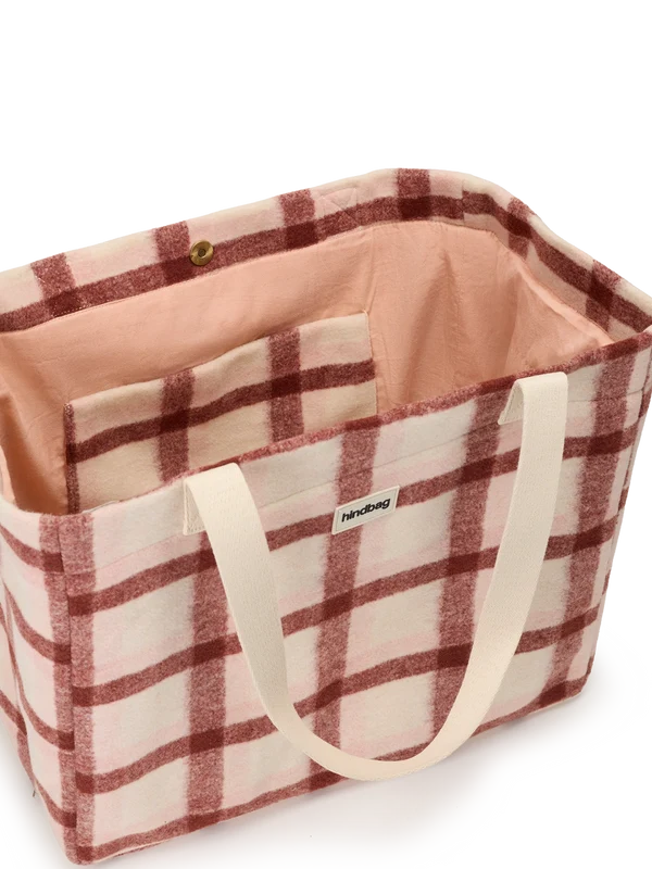 Hindbag Claude tartan tote bag