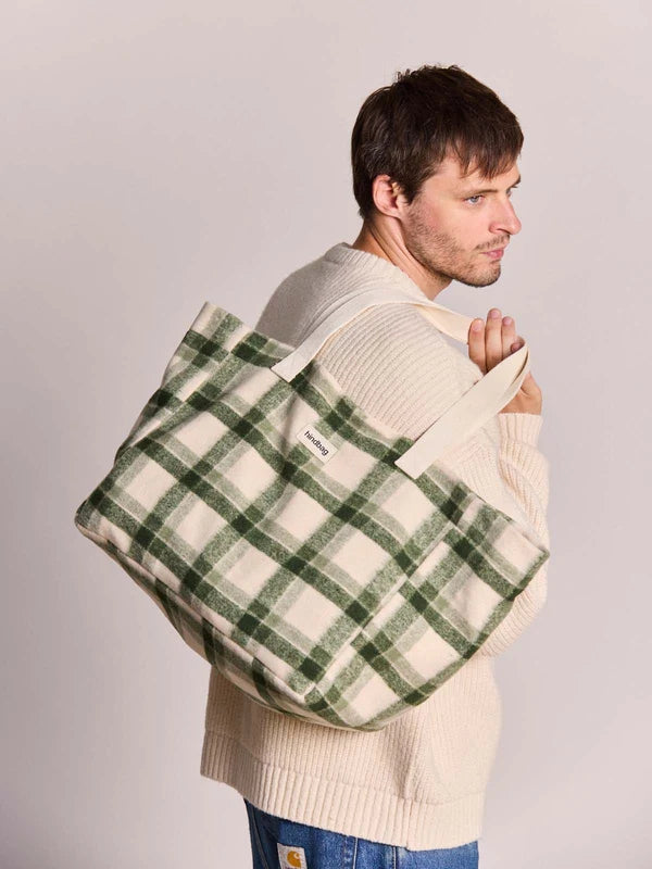 Hindbag Claude tartan tote bag