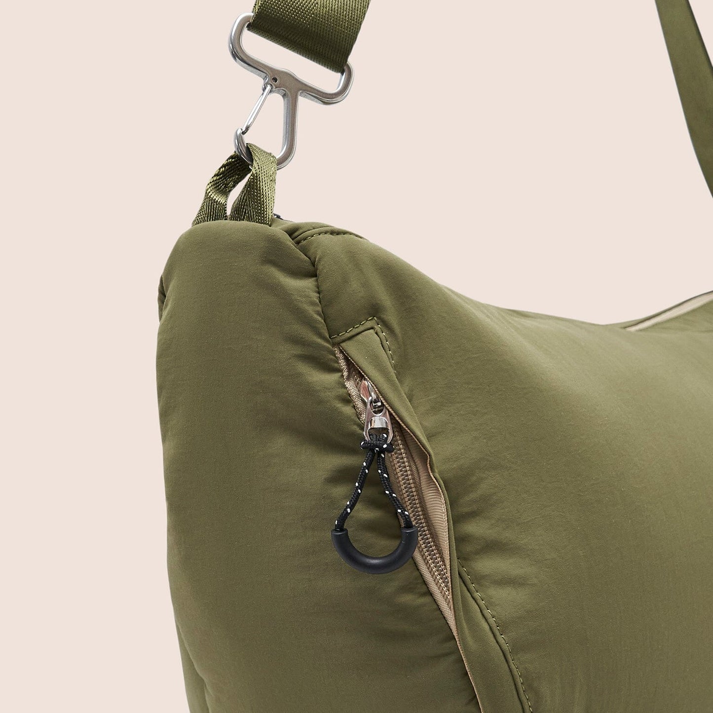 Gandys Ecuador XL Recycled Nylon Lightweight Sling Bag in Khaki