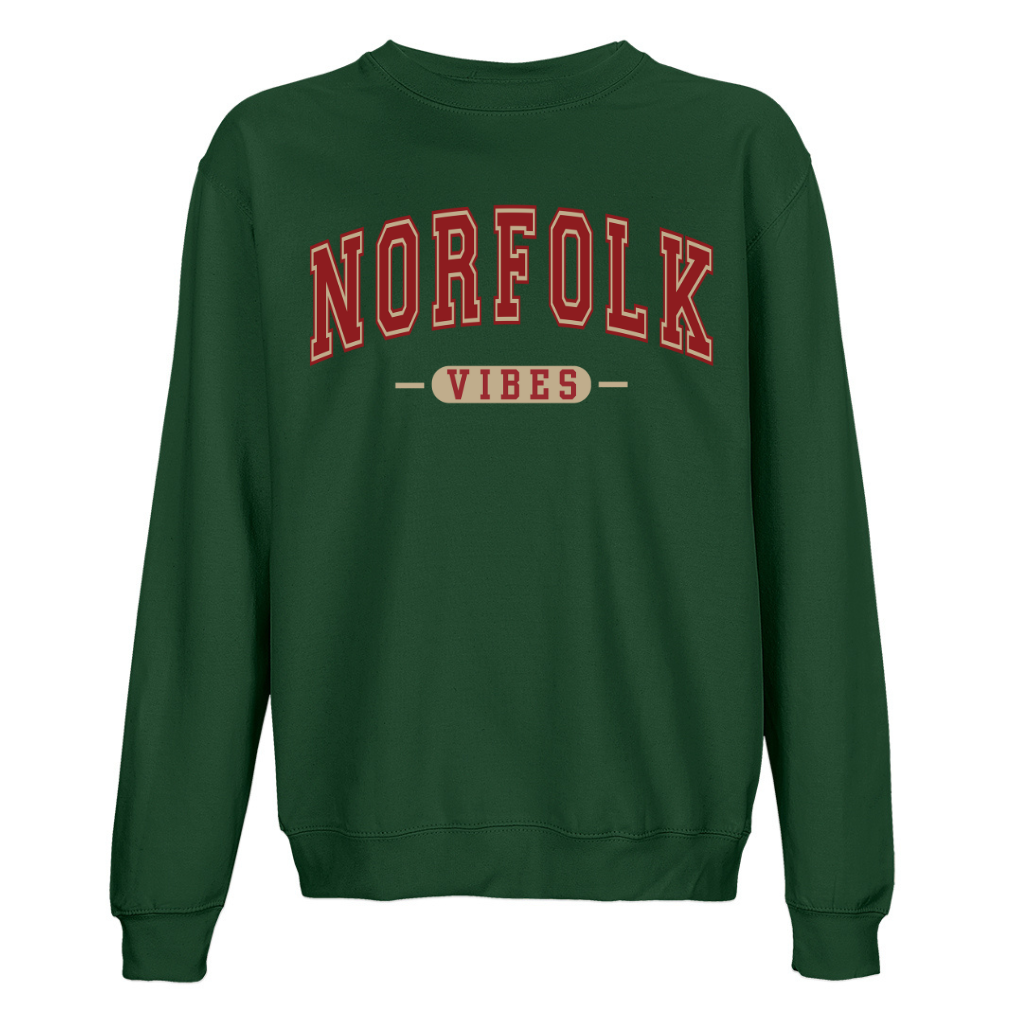 Norfolk Vibes Varsity Sweatshirt Dark Green