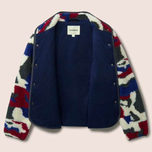 Gandys womens Hudson Recycled Fleece Cord Printed Jacket