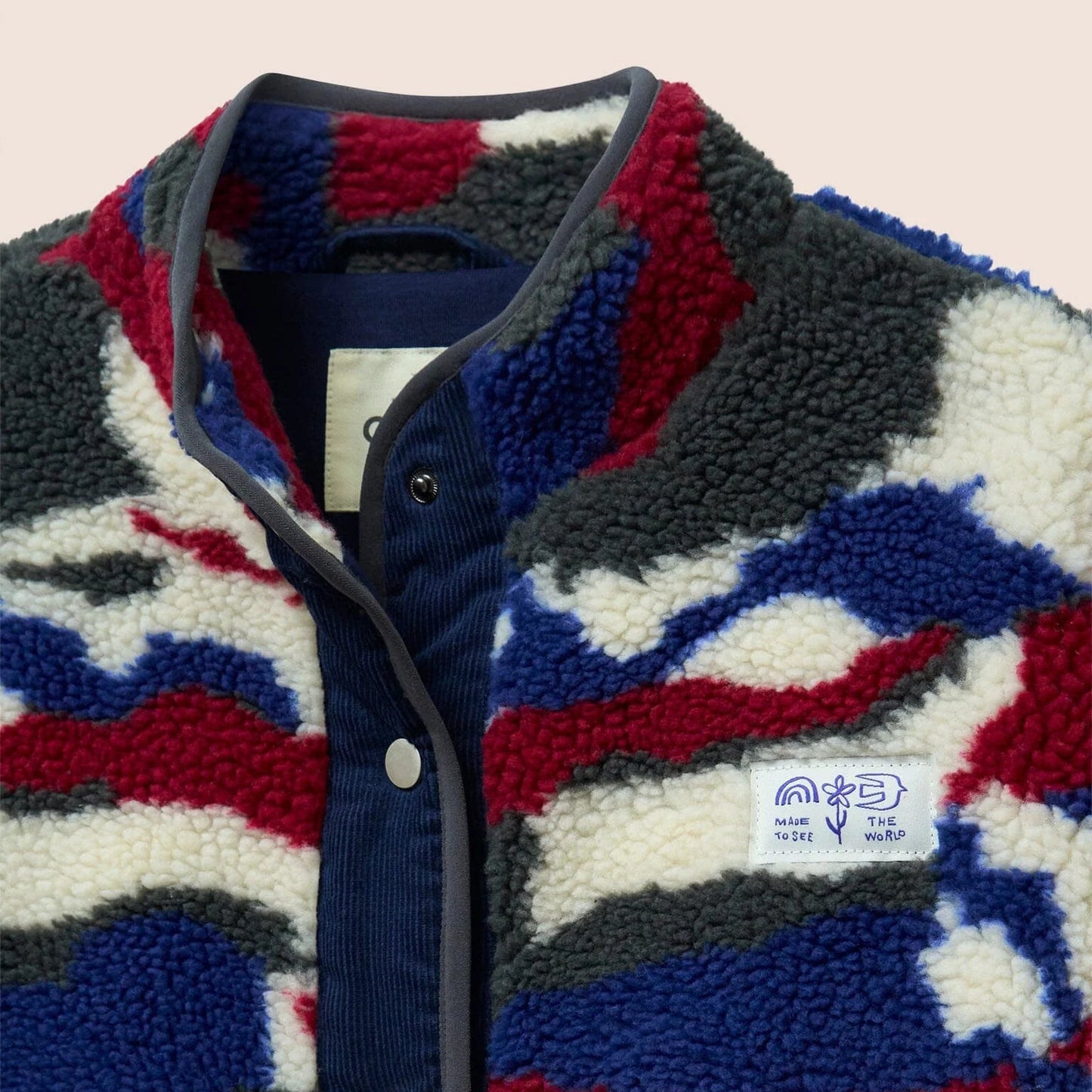 Gandys womens Hudson Recycled Fleece Cord Printed Jacket