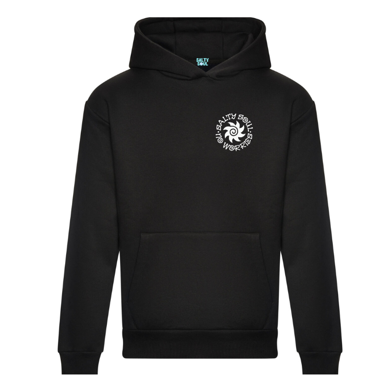 Organic Salty Soul No Worries kids Hoodie Black