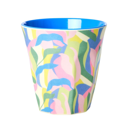 Vibrant Leaf Print Melamine Cup