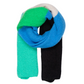 Colour Block Blanket Scarf - Blue & Black