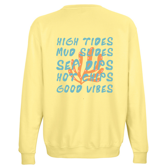 High Tides Mud Slides Yellow Sweatshirt