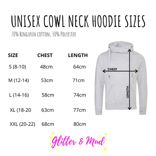 Neon Star Cowl Neck Hoodie