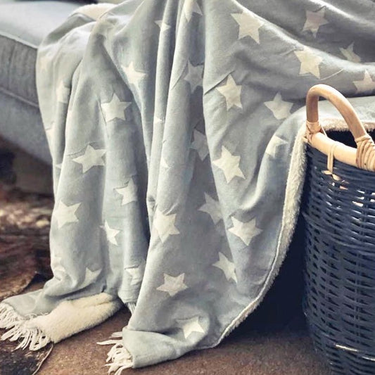 Snuggle up under one of our gorgeous fleecy-backed throws. Perfect for TV watching on the sofa, a great addition to bedrooms and just the thing for outdoor evenings on the terrace. Glitter & Mud