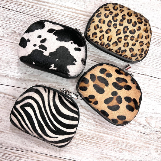 Animal print Leather Purse